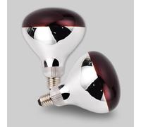 FSCHLELUX Incandescent R40 Reflector Infrared Lamp, Explosion Proof Red Glass, E26 Base, Red Heat Lamp Bulb 250W for Reptiles,Turtles, Pets, Calves and Lambs, Chicks and Light Therapy, 2 Pack (R40INR)