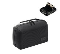 FSCOVER Electronics Accessories Cable Organiser Bag,Water-Resistant Tech Pouch,Double Layer Travel Essentials Gadget Case for Cables,Charger,Power Bank,Phone - Portable Storage Bag for Men Women,Black