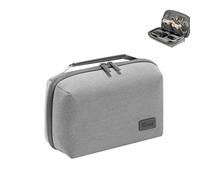 FSCOVER Electronics Accessories Cable Organiser Bag,Water-Resistant Tech Pouch Large Capacity with Double-Layers,Travel Essentials Gadget Bag for Charger,Power Bank,Cables,Ideal for Daily Trip,Grey