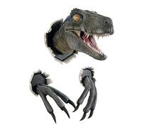 FSDADSA Dinosaur Head Wall Mounted Sculpture Decoration Burst Hanging Dino Tyrannosaurus Head Sculpture Wall Art 3D for Home Decor (Blue)