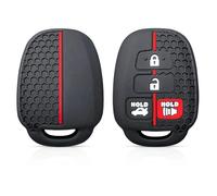 FSDGJZDFG Silicone Car Key Case Fob Cover for Toyota CAMRY 2012 2013 2014 2015 Corolla 2014 2015 Prius C 4 Buttons Key Chain
