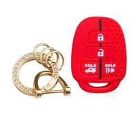 FSDGJZDFG Silicone Car Key Case Fob Cover for Toyota CAMRY 2012 2013 2014 2015 Corolla 2014 2015 Prius C 4 Buttons Key Chain