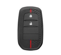 FSDGJZDFG Soft Silicone Car Key Cover Holder Shell, For Toyota Hilux 2021 Revo Yaris RAV4 2015 Auris 2013 Innova 2Buttons Remote Keychain
