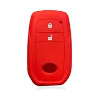 FSDGJZDFG Soft Silicone Car Key Cover Holder Shell, For Toyota Hilux 2021 Revo Yaris RAV4 2015 Auris 2013 Innova 2Buttons Remote Keychain