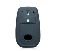 FSDGJZDFG Soft Silicone Car Key Cover Holder Shell, For Toyota Hilux 2021 Revo Yaris RAV4 2015 Auris 2013 Innova 2Buttons Remote Keychain