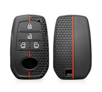 FSDGJZDFG Soft Silicone Car Key Cover Holder Shell, For Toyota Hilux 2021 Revo Yaris RAV4 2015 Auris 2013 Innova 2Buttons Remote Keychain