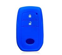 FSDGJZDFG Soft Silicone Car Key Cover Holder Shell, For Toyota Hilux 2021 Revo Yaris RAV4 2015 Auris 2013 Innova 2Buttons Remote Keychain
