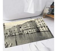 FSDGY Non-slip Barrier Mats Door Mat, Super Absorbent Entrance Rug Machine Washable Soft Floor Mat Carpet,Venice, Old Photo of Venice Italian City Vintage Filter Effect and S.,16x24in