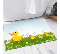FSDGY Non-slip Barrier Mats Door Mat, Super Absorbent Entrance Rug Machine Washable Soft Floor Mat Carpet,Happy duck cartoon,16x24in