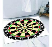 FSDGY Non-slip Barrier Mats Door Mat, Super Absorbent Entrance Rug Machine Washable Soft Floor Mat Carpet,Sports,Dart Board Numbers Sports Accuracy Precision Target Leisure Time Graphic,24x35in