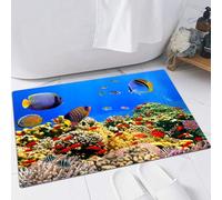 FSDGY Non-slip Barrier Mats Door Mat, Super Absorbent Entrance Rug Machine Washable Soft Floor Mat Carpet,Photo of a coral colony on a reef Red Sea Egypt,16x24in