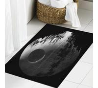 FSDGY Non-slip Barrier Mats Door Mat, Super Absorbent Entrance Rug Machine Washable Soft Floor Mat Carpet,War Death Star Black Gray,24x35in