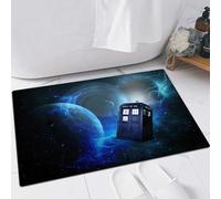 FSDGY Non-slip Barrier Mats Door Mat, Super Absorbent Entrance Rug Machine Washable Soft Floor Mat Carpet,Doctor Who Theme of Movie Space Art Print,16x24in