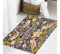 FSDGY Non-slip Barrier Mats Door Mat, Super Absorbent Entrance Rug Machine Washable Soft Floor Mat Carpet,William Morris's famous Strawberry Thief pattern (1883).,24x35in