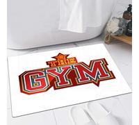 FSDGY Non-slip Barrier Mats Door Mat, Super Absorbent Entrance Rug Machine Washable Soft Floor Mat Carpet,Fitness, Vibrant The Gym Sign With Zodiac Workout Bodybuilding Exercise,16x24in