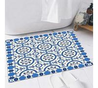 FSDGY Non-slip Barrier Mats Door Mat, Super Absorbent Entrance Rug Machine Washable Soft Floor Mat Carpet,Moroccan-oriental-turkish inspired arabesque mosaic motifs in classic retro design, g,24x35in