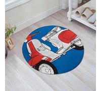 FSDGY Non-slip Barrier Mats Door Mat, Super Absorbent Entrance Rug Machine Washable Soft Floor Mat Carpet,Red scooter motobike on a white background vector,24x24in