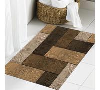 FSDGY Non-slip Barrier Mats Door Mat, Super Absorbent Entrance Rug Machine Washable Soft Floor Mat Carpet,wooden colored parquet vector art illustration,24x35in