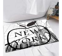FSDGY Non-slip Barrier Mats Door Mat, Super Absorbent Entrance Rug Machine Washable Soft Floor Mat Carpet,Cityscape NYC Big I Love New York City VThrow Cushion Covers with Zipper,24x35in