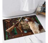 FSDGY Non-slip Barrier Mats Door Mat, Super Absorbent Entrance Rug Machine Washable Soft Floor Mat Carpet,Pheasant hunting dog spaniel,16x24in