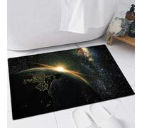 FSDGY Non-slip Barrier Mats Door Mat, Super Absorbent Entrance Rug Machine Washable Soft Floor Mat Carpet,sunrise view of earth from space with milky way galaxy,16x24in