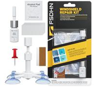 fsdhn Windscreen Repair Kit, Car Windscreen Crack Repair Kit for Fix Auto Windscreen Glass Cracks/Scratch/Chips/Nicks/Half-Moon/Star-Shaped/Bulls-Eye