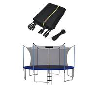 FSDIYU Trampoline Safety Net Replacement, Breathable UV Resistant Tear Resistant Trampoline Enclosure Surround Netting, for 6/8/12 Straight Poles Round TrampolineBlack, 12 FT - 8 poles