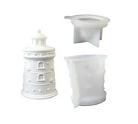 FSDSHGKDG Silicone Mould for Lighthouse Storage Jars with Detailed Relief for Resin Crafts and Decorative Containers