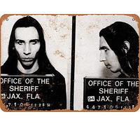 Fsdva 8 x 12 Metal Sign - Marilyn Manson Mug Shot - Retro Tin Art Decor Wall Decor