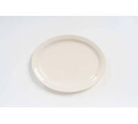 FSE Narrow Rim Oval Platter, Fully Vitrified Stoneware, Durable Breakage-Resistant Construction, American White, 11-1/2" x 9", Oval Serving Platter for Commercial Dining, Case of 12