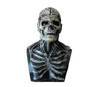 FSF.SDVC Creepy Halloween Full Head Skull Mask with Exposed Brain Realistic Skeleton Scary Latex Masks for Cosplay Themed Party (Black)