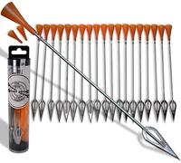 FSFF .625 Blowgun Darts Whisper Razor Dart widest sharpest broadhead darts, 20 pack big 8.25” cold dart for 0.625 bore blowguns steel blade high visibility fletched accurate cone