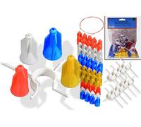 FSFF .625 Blowgun Long Range Sight and Replacement Cone Kit for Darts, Big 70 Pack, fletched fit All Steel 2 and 2.5mm Cold Dart Shaft, snap Sight on All Blowgun Tubes Great Accuracy Distance Cones