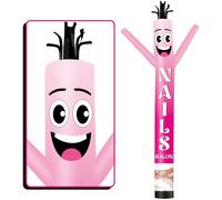 FSFLAG 20ft tall inflatable tube man wacky air dancer nails-pink Wacky Wave Dancer (diameter 18 inches) for outdoor decoration advertising commercial business events (blower not included)