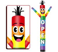 FSFLAG 20ft tall inflatable tube man wacky air dancer open-rainbow Wacky Wave Dancer (diameter 18 inches) for outdoor decoration advertising commercial business events (blower not included)