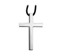 Fsforcar Cross Hanging Ornaments for Car Rear View Mirror, Cross Metal Car Charm, Pendant Decoration for Car, Truck, Home Decor (Sliver)
