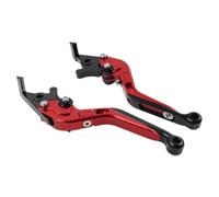 FSFY 1 Pair Aluminum Adjustable Folding Extend Hand Brake Levers Red for Honda CBR929RR 2000 2001