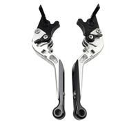 FSFYUK 1 Pair Folding Extendable Motorcycle Brake Clutch Levers Aluminum Silver for CFMOTOR 400NK/650NK GT400/GT650 16-19 for MT400/MT650 16-18
