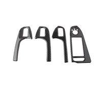 FSFYUK Interior Side Door Button Panel Cover Armrest Trim Accessaries for A4 B8 2008-2015 Right Hand Drive, Carbon Fiber Style