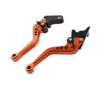 FSFYUK Short Brake Clutch Levers for Scramble | for Ducati 659/696/796/795 MONSTER for HYPERMOTARD 796, Aluminum Orange, Vibration Damping