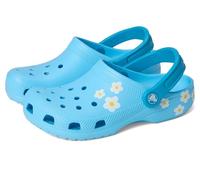 FsG Crocs Classic Glitter Clogs (Toddler) Unisex Kids, Tinted Glass, 28