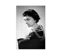 fsgfod Coco Chanel Portrait by Lipnitzki Poster Canvas Poster Wall Art Decor Print Picture Paintings for Living Room Bedroom Decoration 12x18inch(30x45cm)