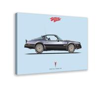 fsgfod Smokey And The Bandit Pontiac Trans Am Poster Canvas Poster Wall Art Decor Print Picture Paintings for Living Room Bedroom Decoration 08x12inch(20x30cm)