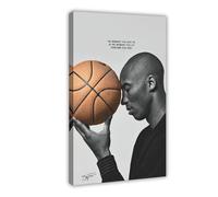 FSGHE Basketball Superstar Kobe Bean Bryant Poster 130 Canvas Poster Wall Art Decor Print Picture Paintings for Living Room Bedroom Decoration Frame-style 16x24inch(40x60cm)