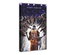 FSGHE Basketball Superstar Kobe Bean Bryant Poster 60 Canvas Poster Bedroom Decor Sports Landscape Office Room Decor Gift Frame-style 16x24inch(40x60cm)