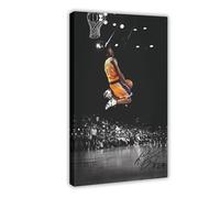 FSGHE Basketball Superstar Kobe Bean Bryant Poster 72 Canvas Poster Wall Art Decor Print Picture Paintings for Living Room Bedroom Decoration Frame-style 08x12inch(20x30cm)