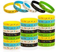 FSHANEE Cinco De Mayo Rubber Bracelets Mexican Fiesta Party Supplies Cinco De Mayo Silicone Wristbands Cactus Guitar Hat Party Gift Bag Fillers Goodie Bag Stuff, Set of 25 Counts