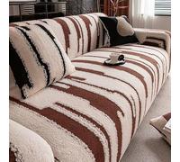 FSHFjje Heavy Duty Stretch Sofa Cover - All-Season Universal Fit Slipcover for 3/2 Seater Couches, Recliners, Loveseats,Brown,3 seater