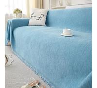 FSHFjje Mint Green Waterproof Sofa Cover, Machine Washable Protector for 3 Seater, Sectional & Leather Sofas, Easy to Lay,Blue,180 * 300cm