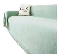 FSHFjje Mint Green Waterproof Sofa Cover, Machine Washable Protector for 3 Seater, Sectional & Leather Sofas, Easy to Lay,Green,180 * 420cm